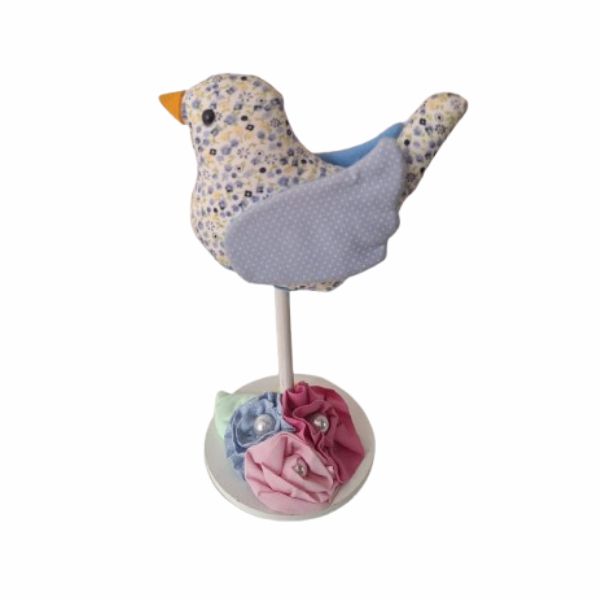 Passarinho Azul Tecido